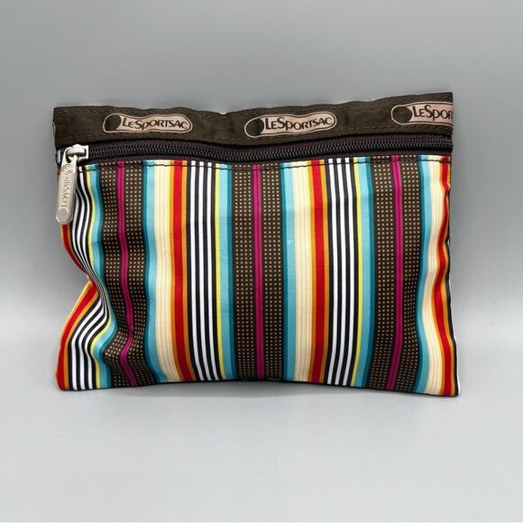 LeSportsac Multicolor Striped Small Pouch - Picture 1 of 3